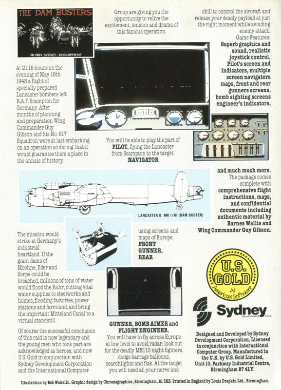 Dam Busters box art for MSX